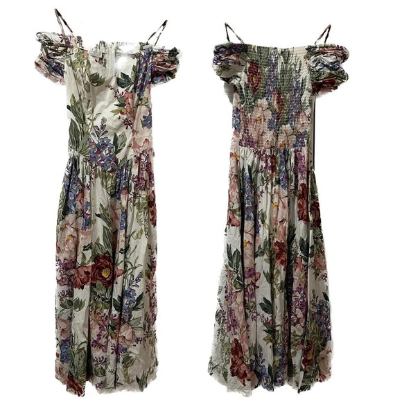 VTG Moda Int’l Floral 1980’s Garden Dress - Picture 1 of 10
